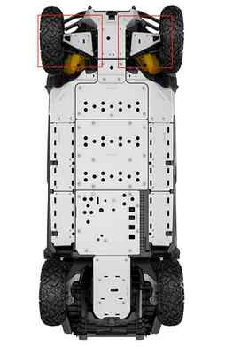 PLAQUE DE PROTECTION POUR BRAS TRIANGULAIRE ALU