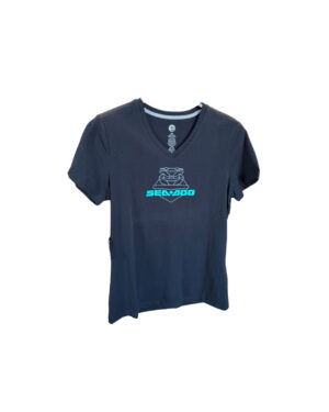 T-shirt col V signature Femme