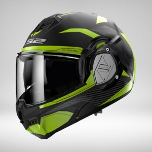 CASQUE LS2 VALIANT II REVO BLACK H-V YELLOW