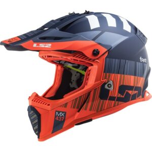 CASQUE LS2 FAST EVO MINI XCODE ORANGE BLUE